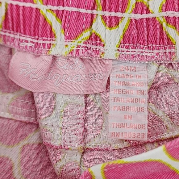 Kids Headquarters 24m Giraffe Top and Shorts Set Green Pink - Picture 8 of 8